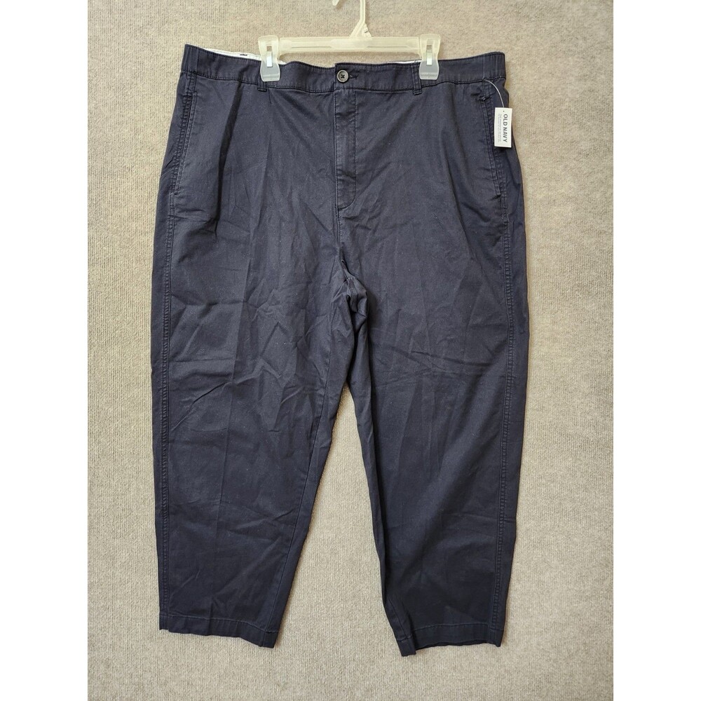 Old Navy OGC Chino Tapered Straight Pants Women 2X Navy Elastic Waist StretchNEW - Picture 3 of 10